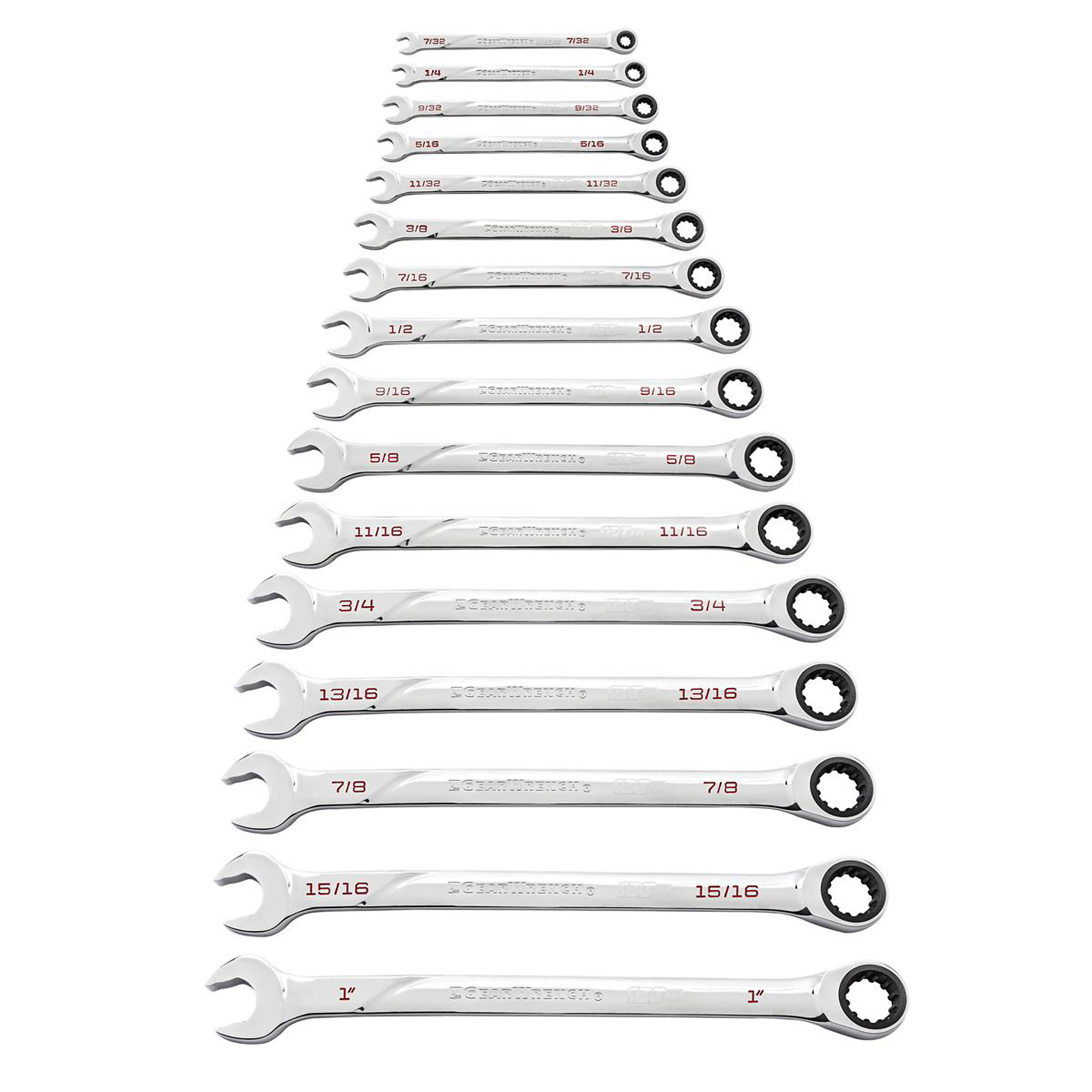 GearWrench 16-Piece 120XP Universal Spline XL Ratcheting Combination SAE Wrench Set — Model# KDT86451